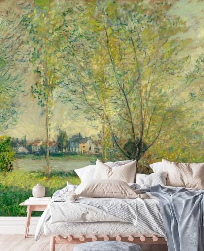 konstväggmålning kallad The Willows av Claude Monet för sovrum och lounger konstväggmålning kallad The Willows av Claude Monet för sovrum och lounger