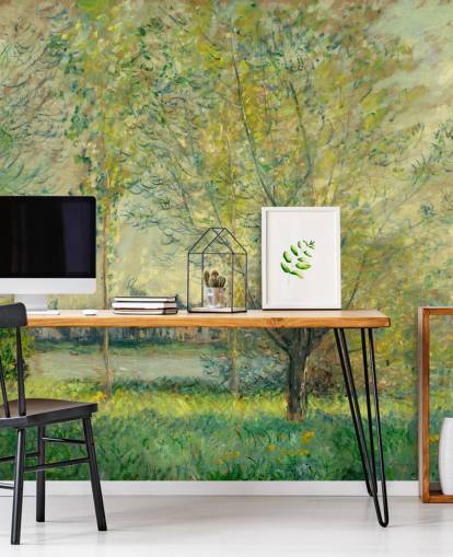 fine art wall mural called The Willows by Claude Monet for bedrooms and lounges fine art wall mural called The Willows by Claude Monet for bedrooms and lounges