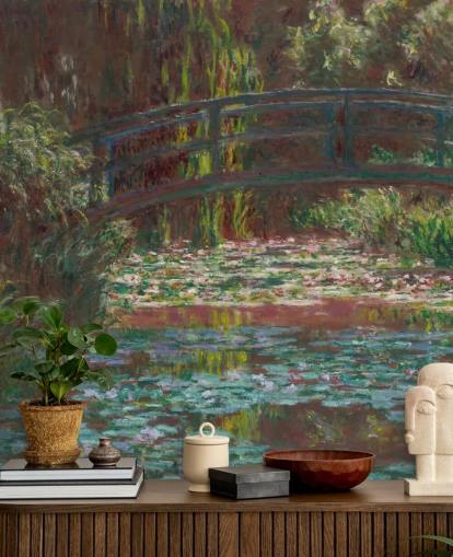 carta da parati fine art chiamata The Water Lily Pond di Claude Monet per bagni e camere da letto carta da parati fine art chiamata The Water Lily Pond di Claude Monet per bagni e camere da letto
