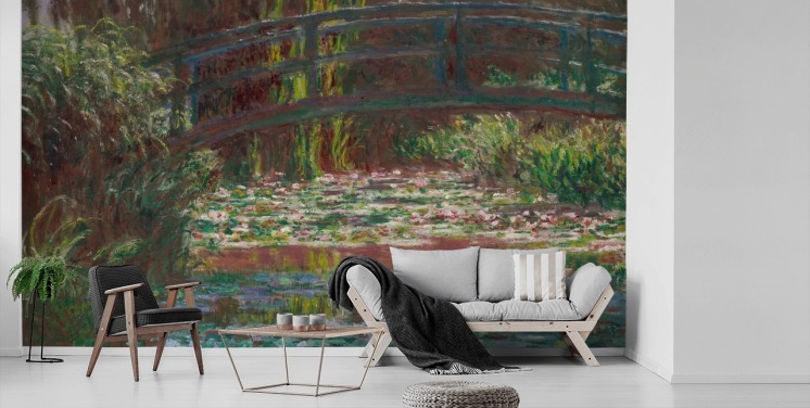 kunsttapet vægmaleri kaldet The Water Lily Pond af Claude Monet til badeværelser og soveværelser