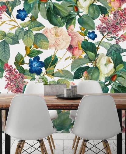 mural de pared floral llamado Garden of Eden III de Burcu Korkmazyurek para dormitorios, pasillos y salas de estar mural de pared floral llamado Garden of Eden III de Burcu Korkmazyurek para dormitorios, pasillos y salas de estar