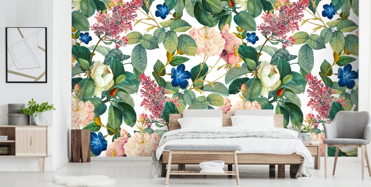 blomsterveggmaleri kalt Garden of Eden III av Burcu Korkmazyurek for soverom, ganger og stuer blomsterveggmaleri kalt Garden of Eden III av Burcu Korkmazyurek for soverom, ganger og stuer