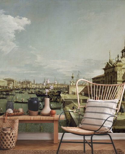 Kunsttapete mit dem Titel Canal Grande (Kirche des Allerheiligsten Sakraments) von Canaletto Kunsttapete mit dem Titel Canal Grande (Kirche des Allerheiligsten Sakraments) von Canaletto