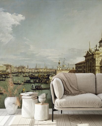 fine art wallpaper mural called Grand Canal (Church of the Blessed Sacrament) by Canaletto fine art wallpaper mural called Grand Canal (Church of the Blessed Sacrament) by Canaletto