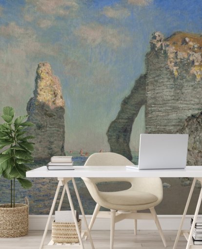 mural de pared de bellas artes llamado Los acantilados de Etretat de Claude Monet para dormitorios y baños mural de pared de bellas artes llamado Los acantilados de Etretat de Claude Monet para dormitorios y baños