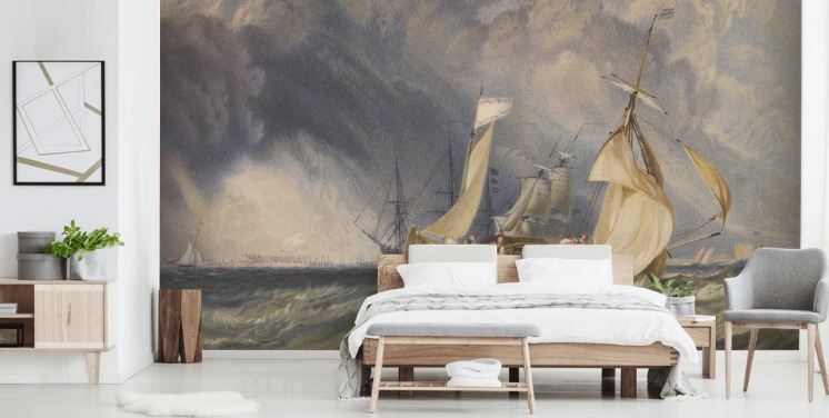 fine art wall mural called The Mouth of the River Humber by J. M. W. Turner for bedrooms and lounges