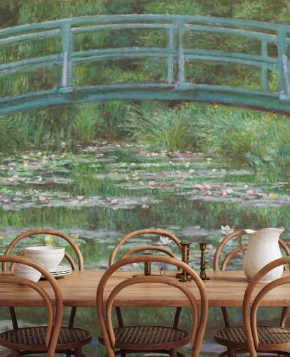 murale d'arte chiamato The Japanese Footbridge di Monet per camere da letto, salotti e cucine murale d'arte chiamato The Japanese Footbridge di Monet per camere da letto, salotti e cucine