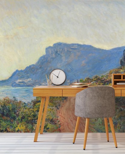 Kunstmalerei namens La Corniche in der Nähe von Monaco von Claude Monet für Schlafzimmer und Wohnzimmer Kunstmalerei namens La Corniche in der Nähe von Monaco von Claude Monet für Schlafzimmer und Wohnzimmer