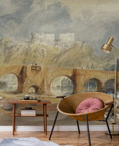mural de pared de arte llamado El puente del Mosela en Coblenza de J. M. W. Turner para dormitorios, salas de estar y oficinas en casa mural de pared de arte llamado El puente del Mosela en Coblenza de J. M. W. Turner para dormitorios, salas de estar y oficinas en casa