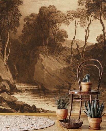 fine art wall mural called Near Blair Athol by J. M. W. Turner for hallways, bedrooms and living rooms fine art wall mural called Near Blair Athol by J. M. W. Turner for hallways, bedrooms and living rooms