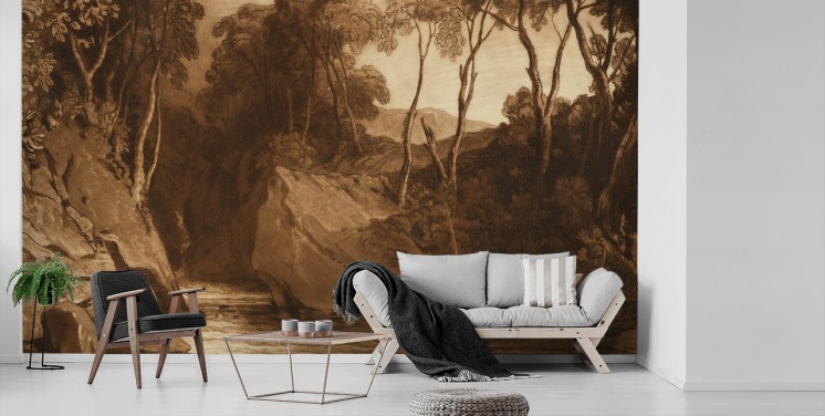 fine art wall mural called Near Blair Athol by J. M. W. Turner for hallways, bedrooms and living rooms