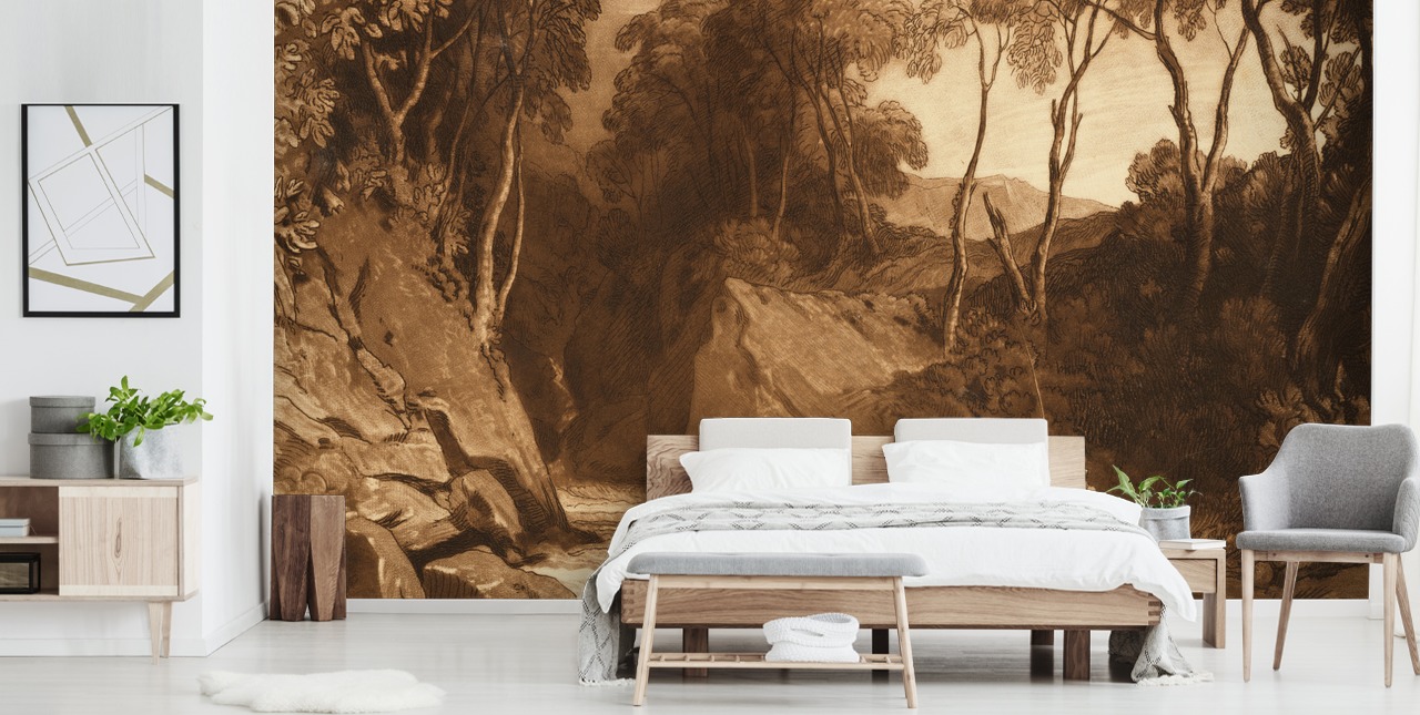 fine art wall mural called Near Blair Athol by J. M. W. Turner for hallways, bedrooms and living rooms