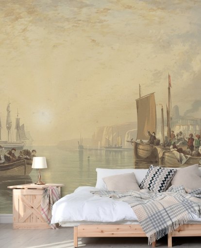 J. M. W. Turnerin taidetaustakuvamaalaus Sunrise, Margate makuuhuoneisiin, olohuoneisiin ja kotitoimistoihin J. M. W. Turnerin taidetaustakuvamaalaus Sunrise, Margate makuuhuoneisiin, olohuoneisiin ja kotitoimistoihin