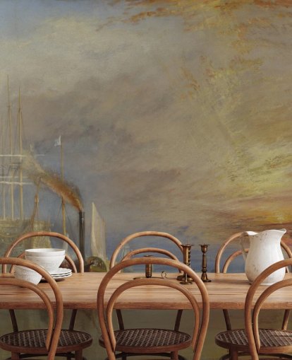 Kunsttapete mit dem Titel The Fighting Temeraire von J. M. W. Turner Kunsttapete mit dem Titel The Fighting Temeraire von J. M. W. Turner