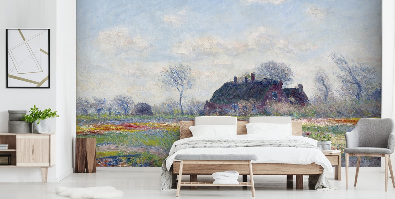 mural de papel de parede monet chamado Tulip Fields at Sassenheim de Claude Monet para quartos e salões mural de papel de parede monet chamado Tulip Fields at Sassenheim de Claude Monet para quartos e salões