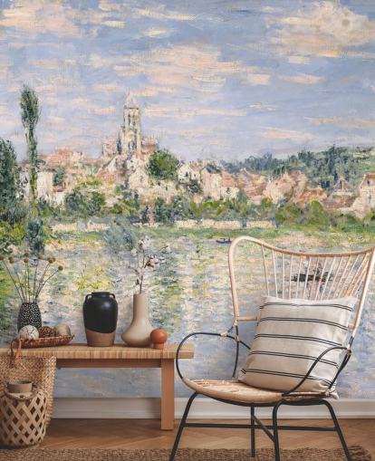 mural de parede de belas artes chamado Vetheuil in Summer de Claude Monet para salas de estar e salas de jantar mural de parede de belas artes chamado Vetheuil in Summer de Claude Monet para salas de estar e salas de jantar