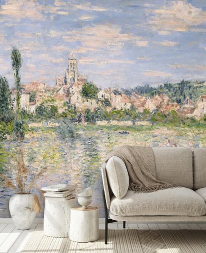 fine art wall mural called Vetheuil in Summer by Claude Monet for living rooms and dining rooms fine art wall mural called Vetheuil in Summer by Claude Monet for living rooms and dining rooms