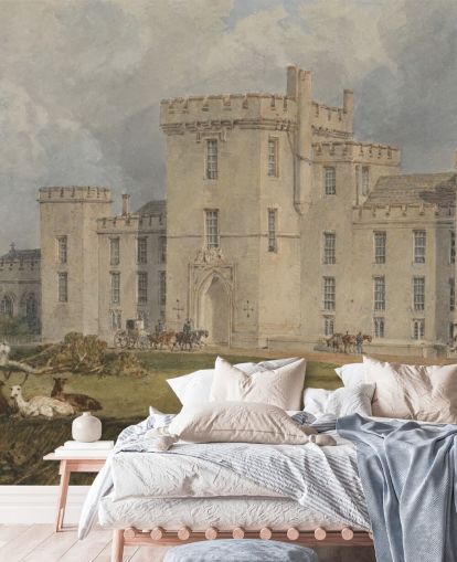 fine art wall mural called View of Hampton Court by J. M. W. Turner fine art wall mural called View of Hampton Court by J. M. W. Turner