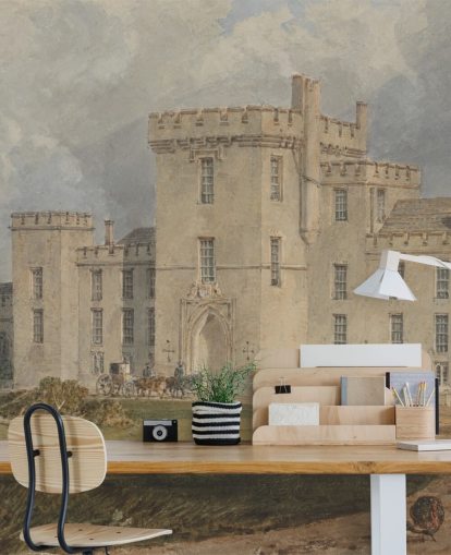 mural de pared de bellas artes llamado View of Hampton Court de J. M. W. Turner mural de pared de bellas artes llamado View of Hampton Court de J. M. W. Turner