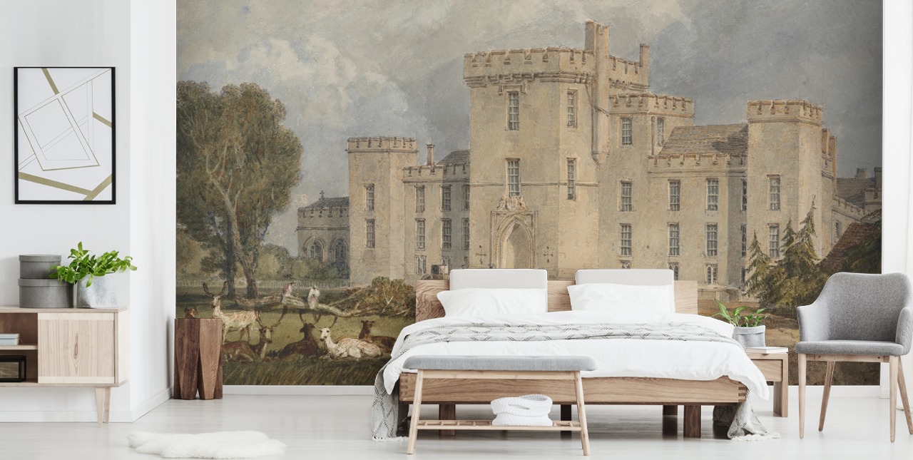fine art wall mural called View of Hampton Court by J. M. W. Turner 