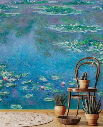 murale d'arte chiamato Water Lilies di Claude Monet per camere da letto e salotti murale d'arte chiamato Water Lilies di Claude Monet per camere da letto e salotti