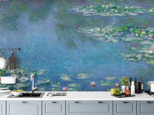 fine art wall mural called Water Lilies by Claude Monet for bedrooms and living rooms