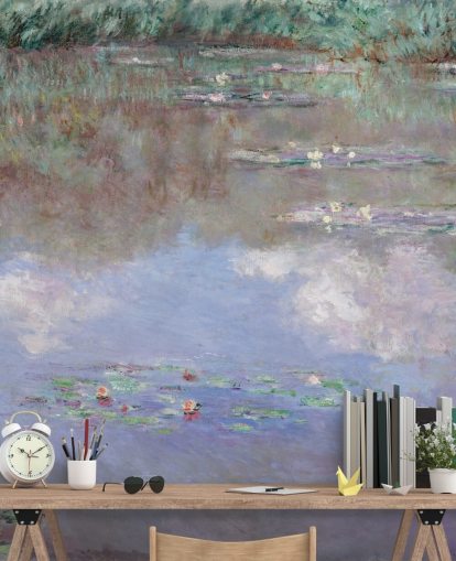 carta da parati fine art chiamata Reflections of Clouds on the Water-Lily Pond di Monet carta da parati fine art chiamata Reflections of Clouds on the Water-Lily Pond di Monet