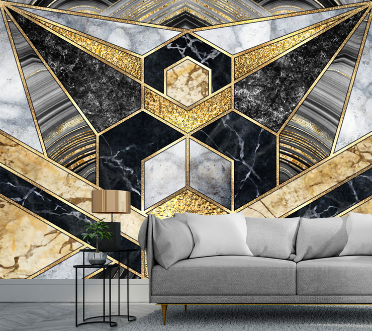 black and gold art