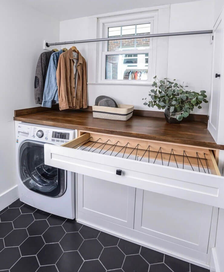 laundry room wallpaper ideas  at home with Ashley