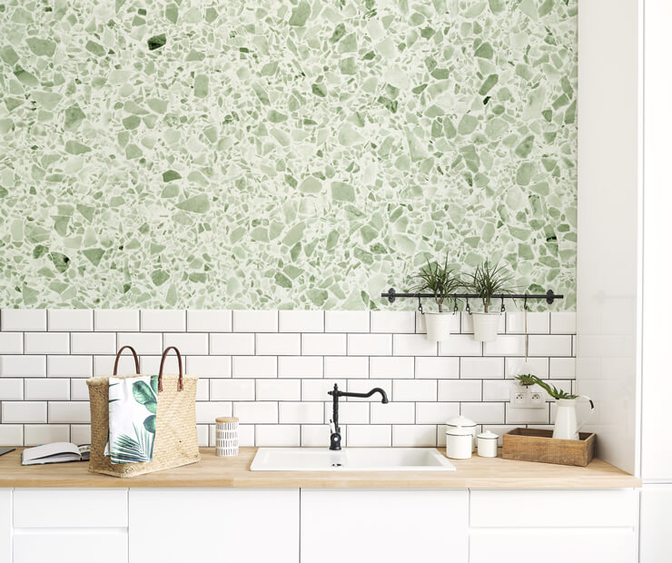 Green Cream Wallpaper  Floral Wallpaper  Fern Wallpaper Direct