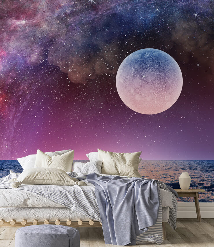 blue night sky stars wallpaper