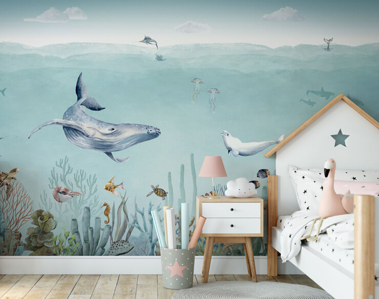 Mid Century Modern Fish Wall Decals Fish Wall Stickers Ocean Wall