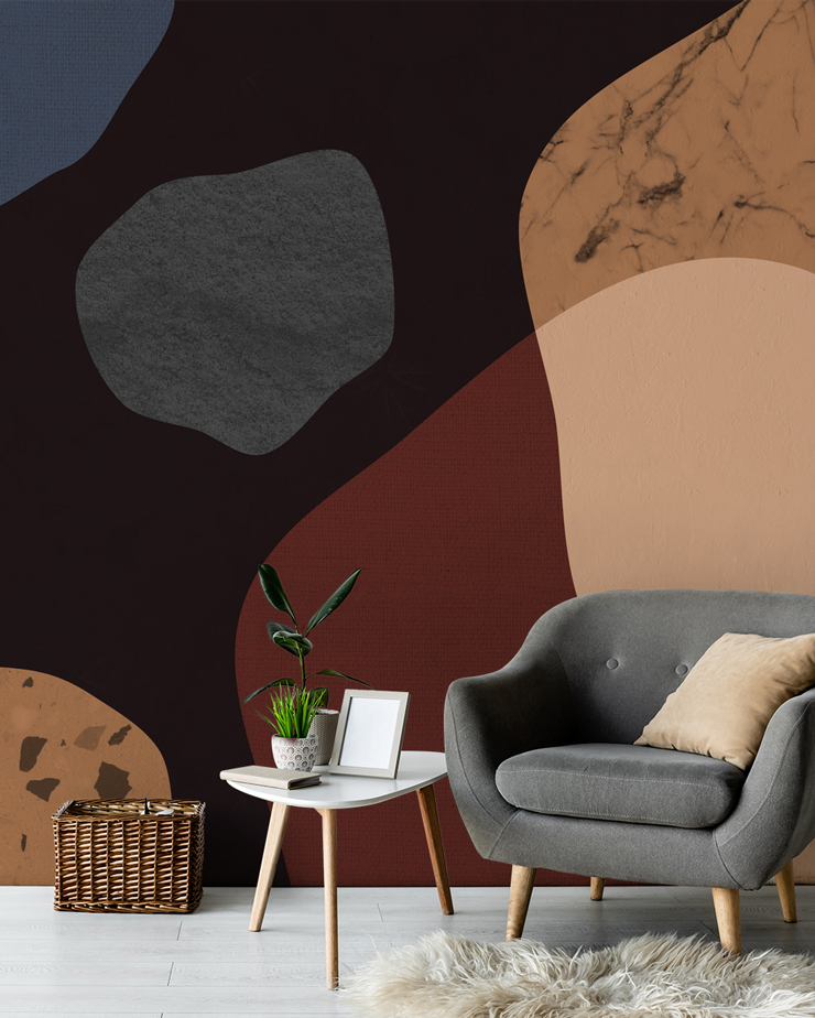 Earthy Cells Medley wall mural for living rooms