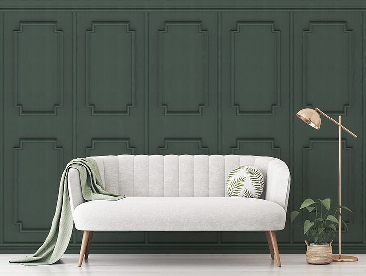 dark green panel wallpaper mural 