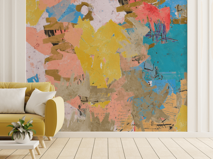 colourful wallpaper mural called An Abstract Feeling for kitchens