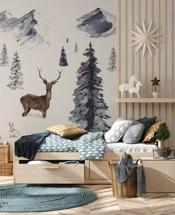 animal winter wonderland for neutral christmas decor