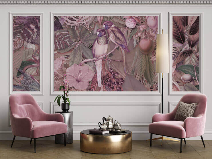 purple in the jungle lilac wallpaper for living rooms