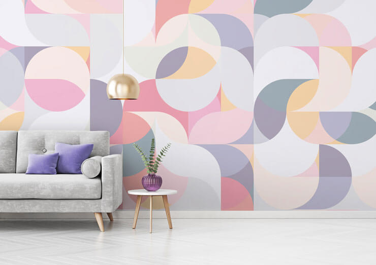 pastel 80s wallpaper called harmonic waves for living rooms pastel 80s wallpaper called harmonic waves for living rooms