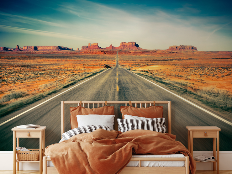 monument valley highway wall mural for western home decor monument valley highway wall mural for western home decor