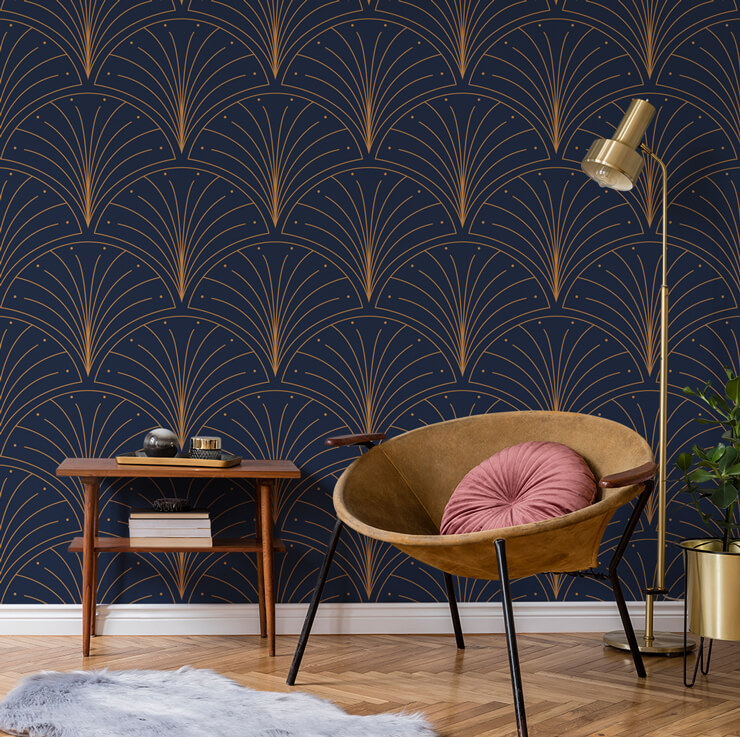 art deco wall mural call en mode navy for a navy living room art deco wall mural call en mode navy for a navy living room