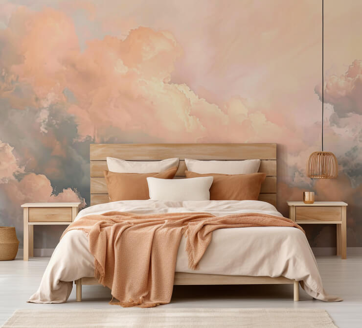 abstract peach clouds wallpaper for tiny apartment decor abstract peach clouds wallpaper for tiny apartment decor