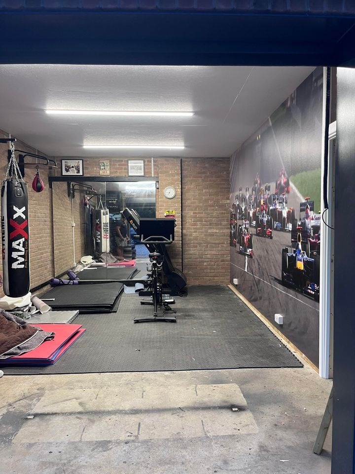 garage converted into a home gym