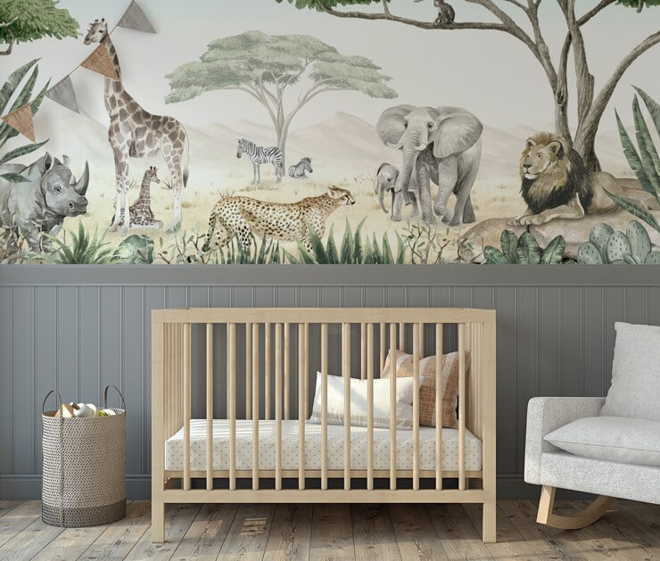 savannah jive safari wallpaper in a nursery savannah jive safari wallpaper in a nursery