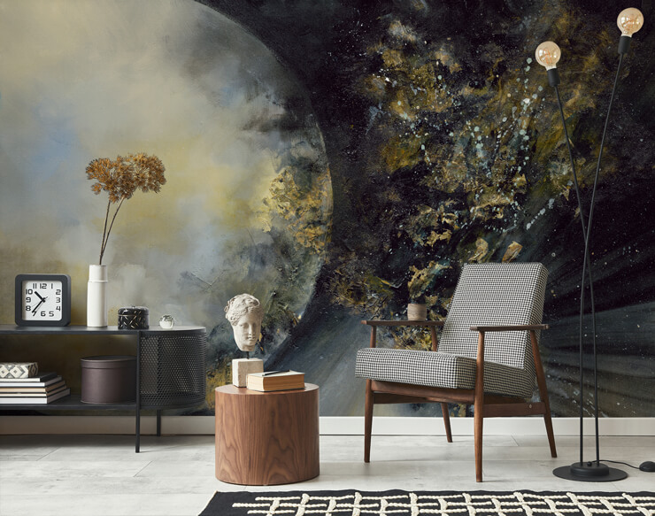 talking to the moon abstract moon wallpaper mural by Alison Johnson for gothic decor talking to the moon abstract moon wallpaper mural by Alison Johnson for gothic decor