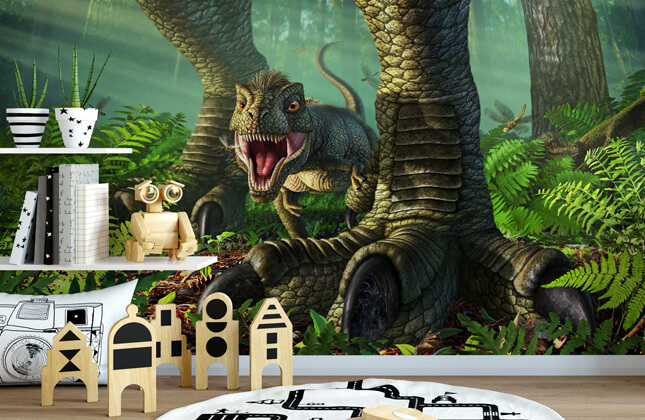 Cartoon dinosaur background Royalty Free Vector Image