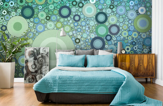 Dark abstract wallpaper with circle pattern Vector Image