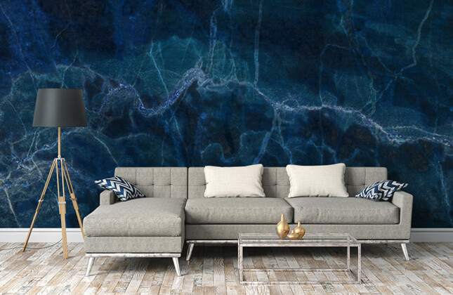 Modern Wallpaper Navy Blue Wallpaper Roll for Covering Living Room Bedroom  Walls PVC 21inch x 33ft Roll 57sqft
