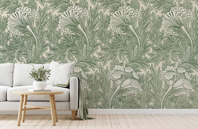 Larkspur Sage Green Wallpaper