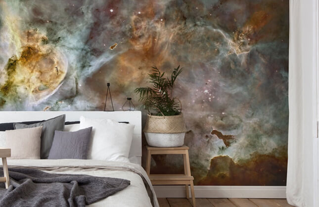This NonWoven Mural Brings Outer Space Indoors