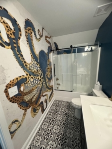 octopus wallpaper in bathroom octopus wallpaper in bathroom